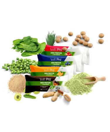Voll Pro 30g Protein Bar with Daily Greens - 12g Protein Fiber & Probiotics - 4 Delicious Flavors - Pack of 8 for International Shipping - Buy Online on GoSupps.com