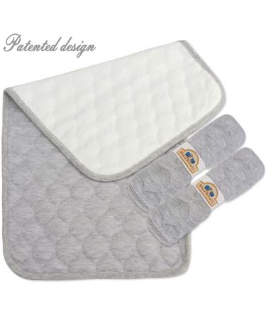 BlueSnail Bamboo Quilted Waterproof Changing Pad Liners - 3 Count (Gray) - Buy Online on GoSupps.com