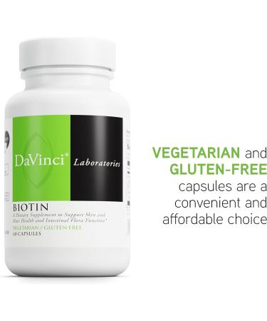 Biotin Dietary Supplement for Skin & Hair Health - With Vitamin C & Calcium - 60 Capsules - Buy Online on GoSupps.com