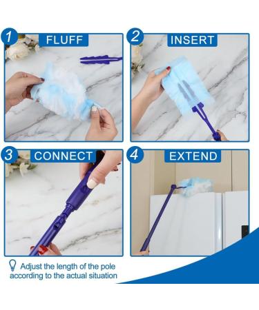 Retasica 30 Pieces Duster Refills with 2 Long Handle Disposable Duster Refills Compatible for 32PCS - Buy Online on GoSupps.com