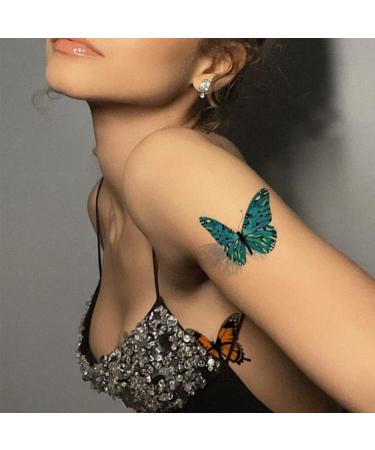 CHARLENT Butterfly Tattoos- 120 Realistic 3D Temporary Tattoos for Women & Girls - Ideal for Party Favors & Decoration - Buy Online on GoSupps.com