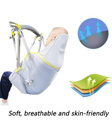 Patient Lift Sling Universal Padded Sling with Head Support for Patient Transferring and Repositioning Washable and Reusable Max Load 350kg (Size : M) - Buy Online on GoSupps.com