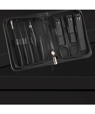 Manicure Set Stainless Steel Nail Clippers Set 9-Piece Nail Art Manicure Pedicure Tool Travel Manicure Kit Indoor and Outdoor Portable Manicure Nail Clippers Kit (Color : Black) - Buy Online on GoSupps.com