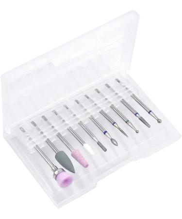 10 Pcs Nail Drill Bits Set - Tungsten Carbide & Ceramic Files for Acrylic Nails - Cuticle Polishing Tools for Gel Manicure & Pedicure at Home or Salon - Buy Online on GoSupps.com