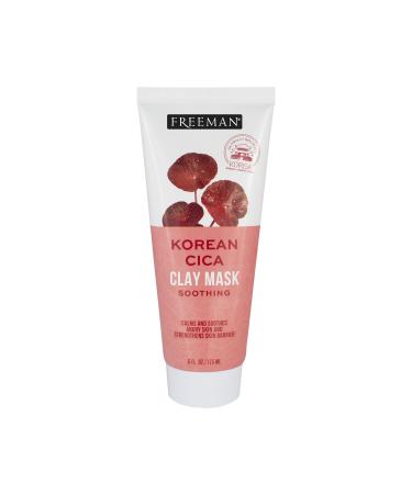 Freeman Exotic Blends Korean Cica Clay Face Mask Skin Calming Facial Mask Helps Clear Acne Soothes & Strengthens Skin Barrier Clean Skincare For All Skin Types 6 fl. oz./175 ml. Tube Korean Cica Clay 6. fl. oz