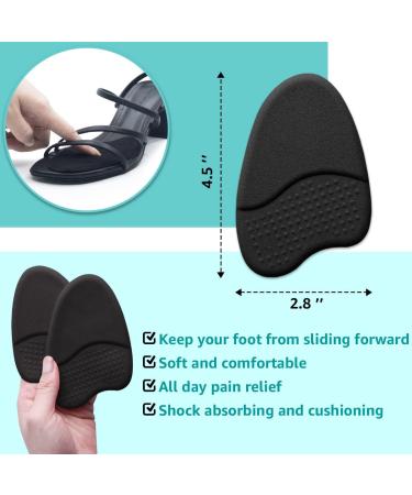 Dr.Foot Heel Cushion Inserts & Metatarsal Pads - Pain Relief for Heel & Ball of Foot, Prevent Blisters & Heel Pain - Black - Buy Online on GoSupps.com