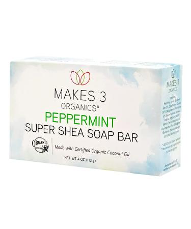 Peppermint Shea Butter bar Soap Peppermint 4 Oz