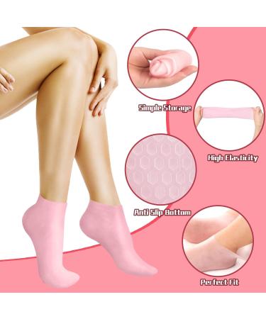 ZSTNPP 1 Pair Silicone Socks UK4-UK10 Pink Silicone Socks for Women Foot Spa Pedicure Silicone Socks Non-Slip Aloe Silicone Foot Socks for Moisturizing Exfoliating Foot Care Tools - Buy Online on GoSupps.com