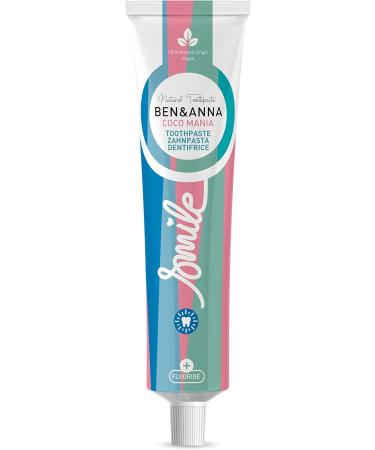 Ben&Anna Organic Toothpaste Coco Mania 75ml | Vegan Fluoride & Microplastic-Free | 100% Natural Cosmetics for International Shipping - Buy Online on GoSupps.com