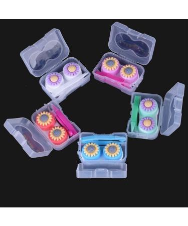 Elegant Contact Lens Case Sunflower Eye Lens Case Pp Box Contact Lens Travel Case for Small and Simple Double Box Personality (Color : Random delivery) - Buy Online on GoSupps.com