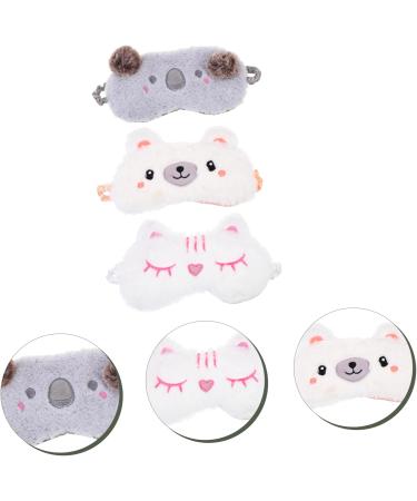 Beavorty 3pcs Plush Eye Masks - Cartoon Blindfolds & Sleep Eye Shades for Ultimate Comfort | Travel & Sleep Essentials - Buy Online on GoSupps.com