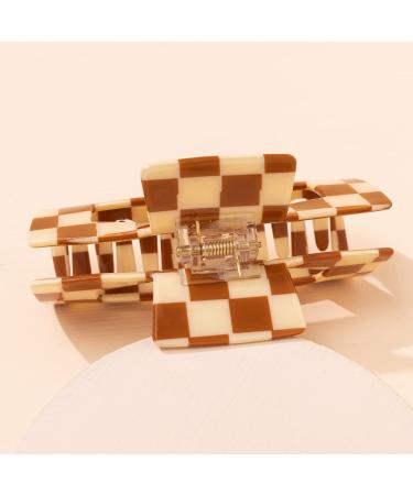 TODEROY Large Hair Claw Clips for Women - Green&Khaki-L Aesthetic Plaid Checker Design - Buy Online on GoSupps.com