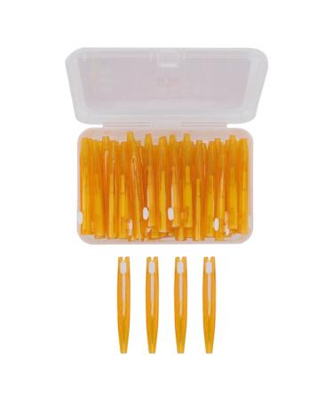 Branch brushes 60 pieces interdental brushes practical slim braces cleaner with PP handle for adults and children orthodontic care orange