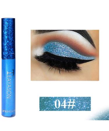 Kisshine Shimmer Blue Liquid Eye Shadow - High Pigment Party Cosmetics Gift for Women and Girls - Blue 4 - Buy Online on GoSupps.com