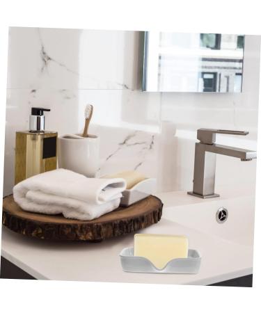 Amosfun Ceramic Soap Dish Soap Plate Stand Soap Storage Organizer Porcelain Soap Dish Sink Drain Ceramic Soap Container Portable Soap Storage Bath Sponges Nordic Ceramics White Tray - Buy Online on GoSupps.com