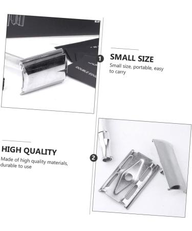 COOPHYA Manual Razor Set for Men - Portable Beard Cutter & Vintage Silver Trimmer | Perfect for Wet Shaving - 10.3x4cm - Buy Online on GoSupps.com