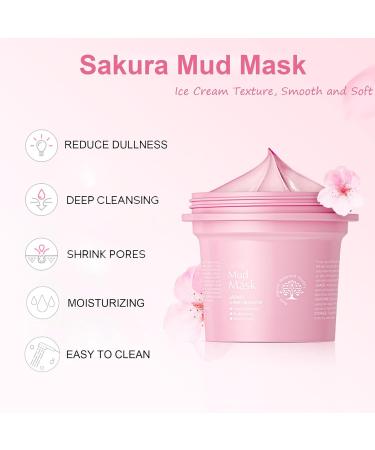 Sakura Skin Care Set - 5-Piece Face Care Gift Set for Women & Teens | Moisturizer Cleanser Serum Eye Cream & Mud Mask - Buy Online on GoSupps.com
