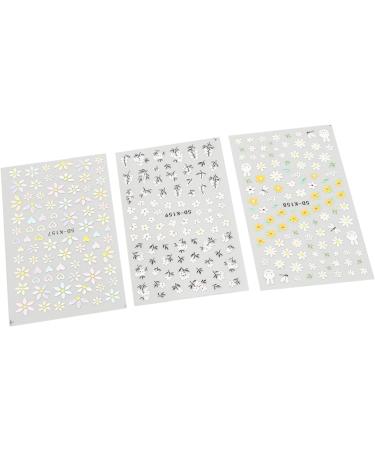 Self Adhesive Flower Nail Art Stickers Decals Spring Floral Leaves Vine Geometric Design Manicure Tips Nail DIY Decoration for Women Girls - Buy Online on GoSupps.com