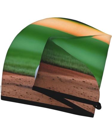 Baseball Coral Velvet Dry Hair Cap Unisex Wet Towel Wrap for Bath Pool Beach & Home - Buy Online on GoSupps.com