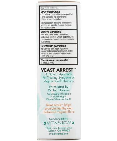 Vitanica Yeast Arrest (New Formula) - 28 Count | Natural Yeast Support & Balance - Buy Online on GoSupps.com