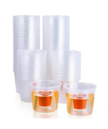 JOLLY CHEF 200 Disposable Bomber Cups Jager Bomb Shot Glasses plastic,Heavy Duty, Highly Durable and Reusable Shot Cups - Perfect for Shots Clear 200 Count (Pack of 1)