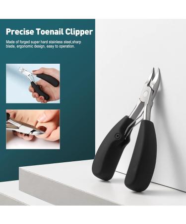 BEZOX Professional Toenail Clippers for Thick and Ingrown Nails - Chiropodist Style, Heavy Duty, Easy Grip Trimmer - 5pcs - Buy Online on GoSupps.com