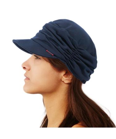 ColorSun Women Newsboy Soft Cotton Cabbie Cap Beret Hats Baseball Cap Painter Visor Hats 2navy Blue