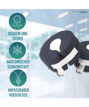 Ortoprime 2 Round Antidecubitus Heel Cushion | Waterproof Ergonomic Padding for Elbows & Feet | Adjustable Orthopedic Pressure Relief - Buy Online on GoSupps.com