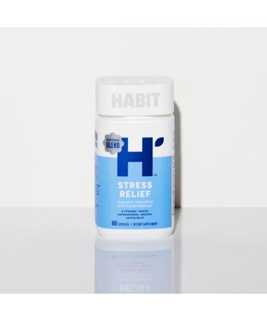 Habit Stress Relief Supplement (60 Capsules) - New Look, Supports Relaxation & Mood Balance, Vitamin B, Adaptogens, Lemon Balm, Calming, Vegan, Non-GMO (1 Pack) - Buy Online on GoSupps.com