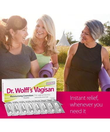 Vagisan Moistcream Cremolum 1X16 Pcs - Hormone-Free Pessaries for Vaginal Dryness - Buy Online on GoSupps.com