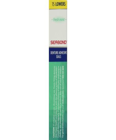 Sea Bond Secure Denture Adhesive Seals Fresh Mint Lowers 15 Count - Buy Online on GoSupps.com