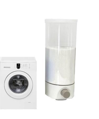 Scent Booster Beads Dispenser Non-Punching Wall-Mounted Dry Food Dispenses - Large Capacity Laundry Scent Beads Dispenser with Measuring Cup for Solid Grain Organize Tosier Big