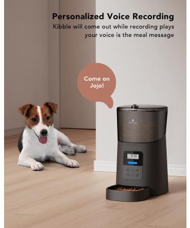 Petlibro Automatic Cat Feeder 6L - Clog-Free Design, Portion Control, Voice Recorder - Black - Buy Online on GoSupps.com