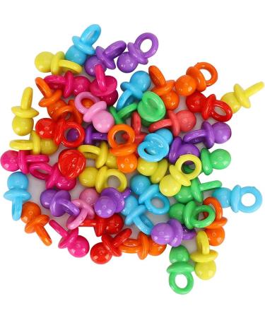 Miokycl 100pcs Acrylic Pacifiers - Birthday Party Decorations & Baby Baptism Soothing Mini Color Toys (Solid Color Mix) - Buy Online on GoSupps.com