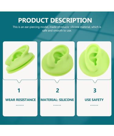 MAGICLULU Realistic Piercing Ear Set 2pcs Artificial Ear Molds for Studs and Jewelry - Buy Online on GoSupps.com
