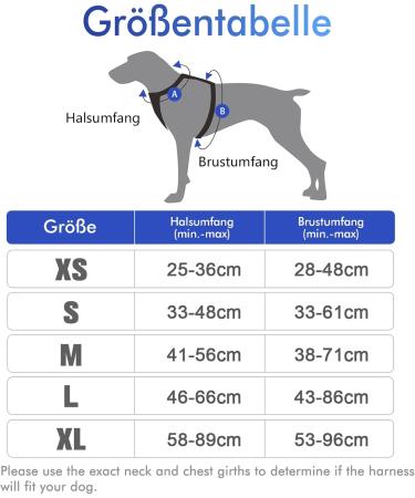Rabbitgoo Dog Harness for Medium Dogs | No Pull Adjustable & Breathable | Safe Control Harness with Reflective Stripes | Blue (1 Pack) - Buy Online on GoSupps.com
