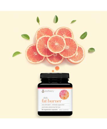 Youtheory Daily Fat Burner - 60 Vegetarian Capsules | Boost Metabolism & Support Weight Loss - Buy Online on GoSupps.com