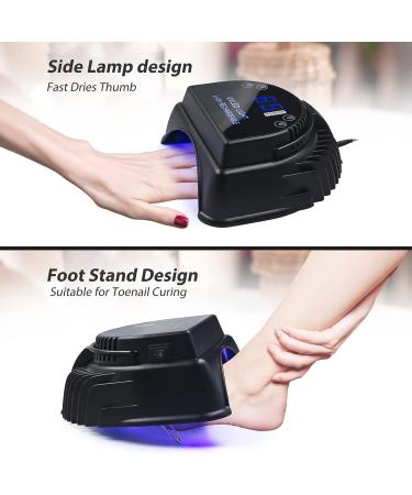 MINI LOP 64W Rechargeable Pro LED Gel Nail UV Light - Cordless Black Nail Lamp - Buy Online on GoSupps.com
