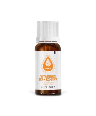 Nutripure | Vitamine D3 K2-MK7 3000 UI | Dosage lev pour Syst me Immunitaire Sant Osseuse et Musculaire | Avec VitaMK7 et Huile d Olive Bio | Haute Absorption et Posologie Personnalis e | 5 Mois