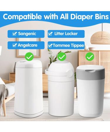 Yuragim 10-Pack Diaper Refill Cassettes | Anti-Odor Smell-Tight Design | Compatible with Diaper Pails & Litter Loose - Buy Online on GoSupps.com