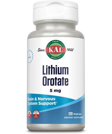 KAL Lithium Orotate 5 mg 120 VegCaps - Buy Online on GoSupps.com