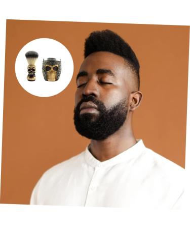 Frcolor Skull-Beard Brush Set | Vintage Shaving Cup & Synthetic Razor Brush for Men - Buy Online on GoSupps.com