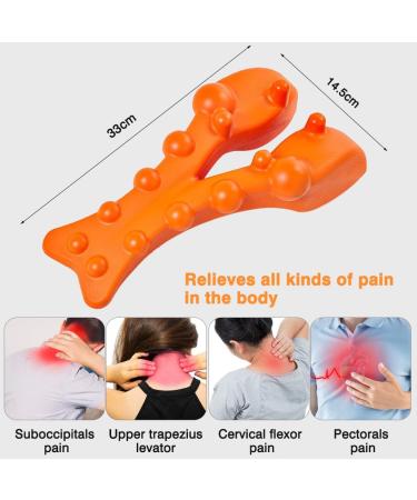 Trapezius Stretcher & Trigger Point Massager | Neck & Shoulder Relaxation | Relieve Jaw Pain & Lumbar Support - Buy Online on GoSupps.com