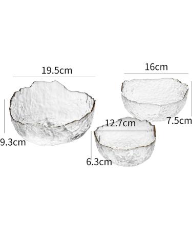 Fruit Bowl Salad Bowl Glass Bowls Creative Irregular Glass Bowl Fruit Ice Cream Salad Bowl Tableware Soup Noodle Rice Bowls Kitchen Decoration Candy Bowls (Color : S) (Color : L) (Color : Small) - Buy Online on GoSupps.com