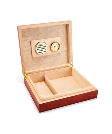 Cigar Boxs Humidors Cigar Humidor Case with Humidifier Hygrameter Hold 35 Cigars Cigar Case Humidor Case Cigar Box with Divider Ideal for Men Cigar Enthusiasts Red a