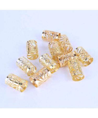 100pcs Silver Gold Dreadlocks Braiding Beads - Hair Coil Cuffs Tubes for DIY Braid Rings | Kid Girl & Women Hair Accessories - Buy Online on GoSupps.com
