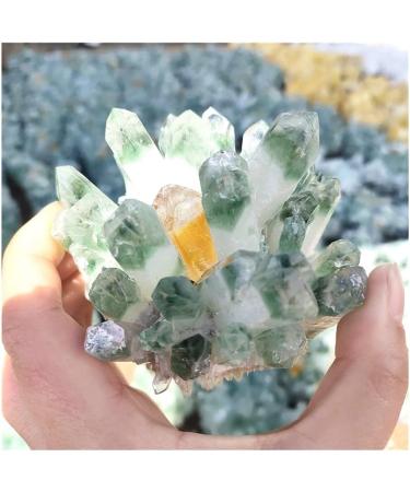 500-600g Hot Green Ghost Quartz Crystal Cluster Stones Specimen for Home Decoration Fengshui Freeform kaixun - Buy Online on GoSupps.com