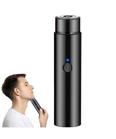 Electric Shaver Mini Portable Shaver Men's Electric Razor Automatic Electric Shaver USB Rechargeable Razor Portable Single Head Razor Shaver Mini Portable Electric Razor for Home Travel Hotel(Black) 033