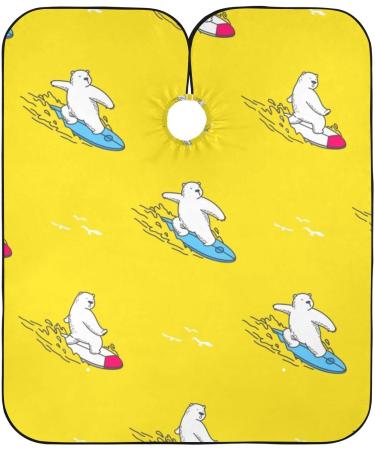 Buy Waterproof Barber Cape - Polar Bear Surfing & Cheetah Haircut Bib for Men | Unisex Hair Cutting Cape - International Shipping Available - Buy Online on GoSupps.com