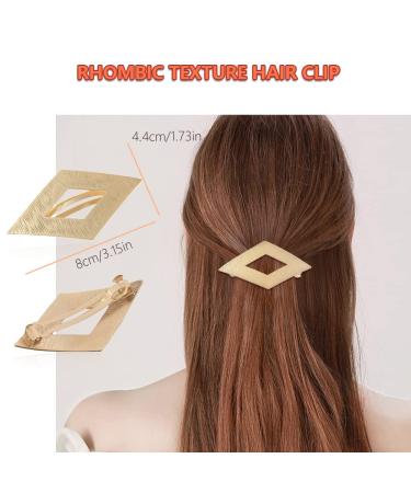 6-Piece Women Metal Hair Barrettes Set - French Elegant Clips for Girls - Minimalist Hollow Hair Pins - Retro Spring Hair Accessories in Gold, Silver & Rose Gold - Buy Online on GoSupps.com